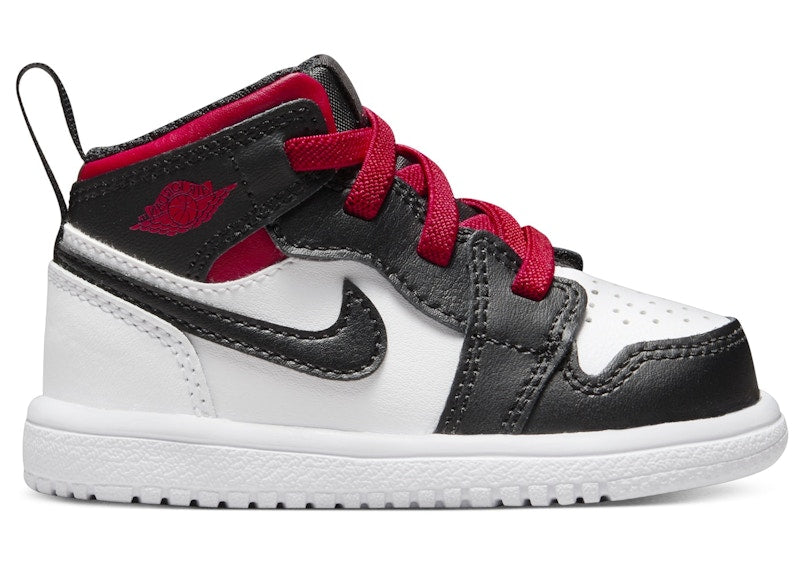Jordan 1 Mid ALT White Black Gym Red (TD)