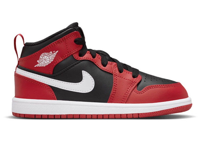 Jordan 1 Mid Black Gym Red (PS)