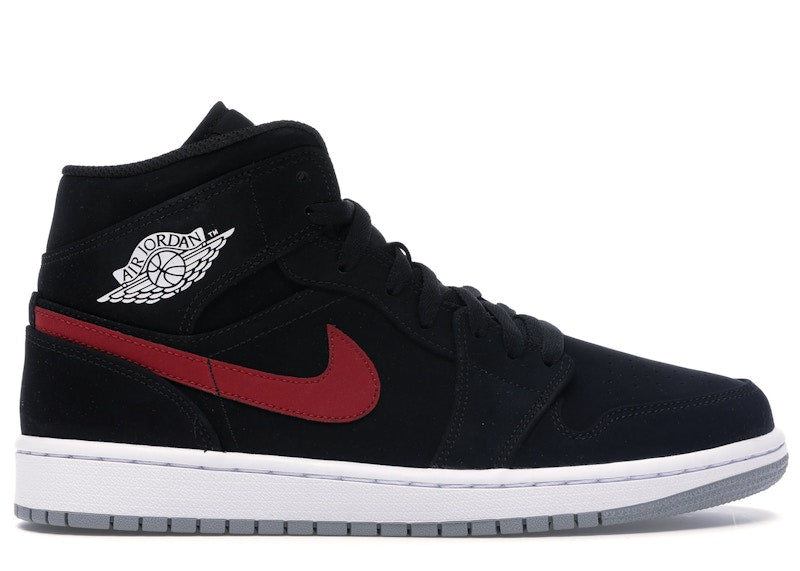 Jordan 1 Mid Multi-Color Swoosh Black