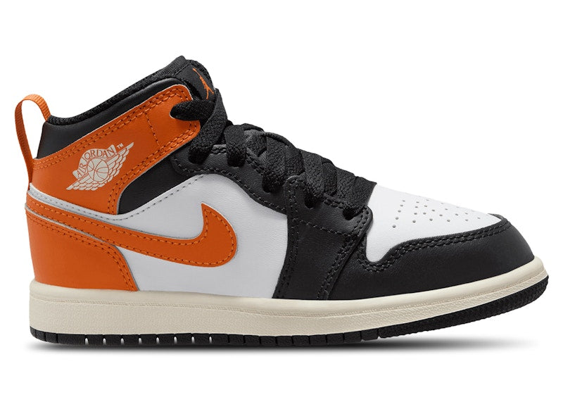 Jordan 1 Mid Black Toe Starfish (PS)