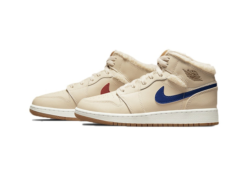 Jordan 1 Mid Utility Fleece Pearl White (TD)