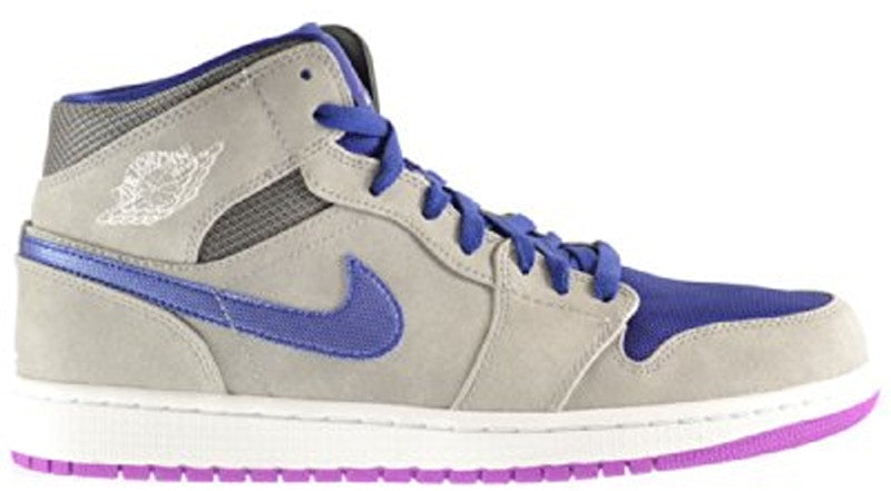 Jordan 1 Mid Matte Silver Laser Purple