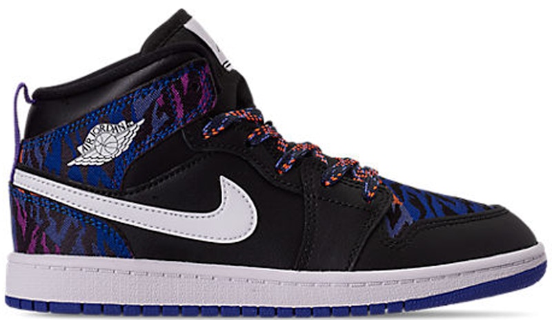 Jordan 1 Mid Multi-Color Tiger Stripe (PS)