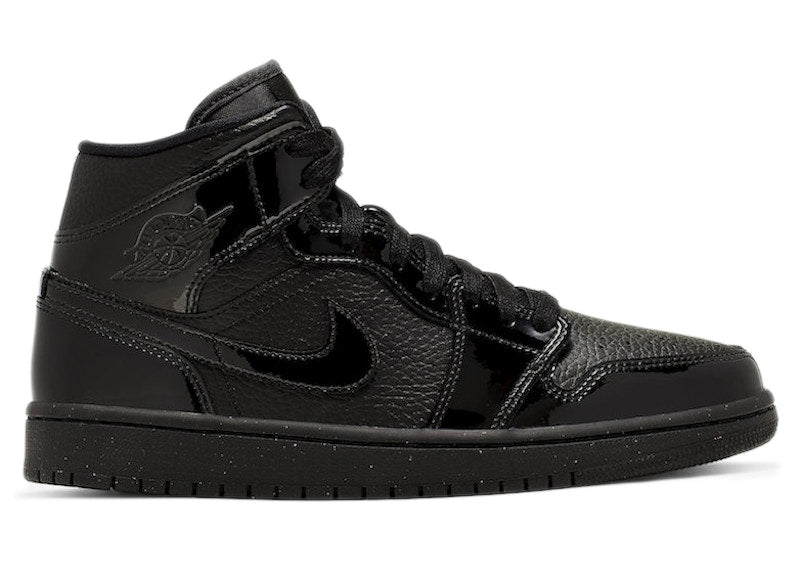 Jordan 1 Mid Patent Triple Black (Women's)