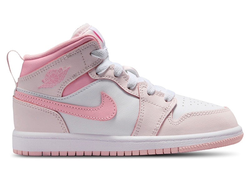 Jordan 1 Mid Pearl Pink White (PS)