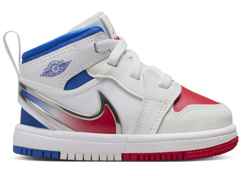 Jordan 1 Mid RM EasyOn White Racer Blue Siren Red (TD)