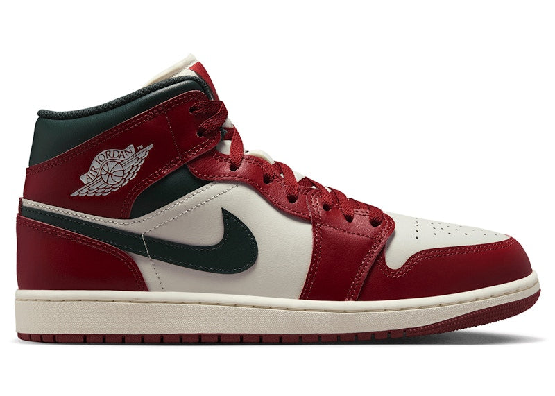 Jordan 1 Mid Redstone Midnight Green