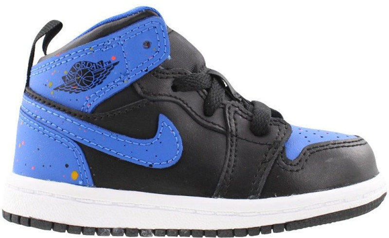 Jordan 1 Mid Royal Paint Splatter (TD)