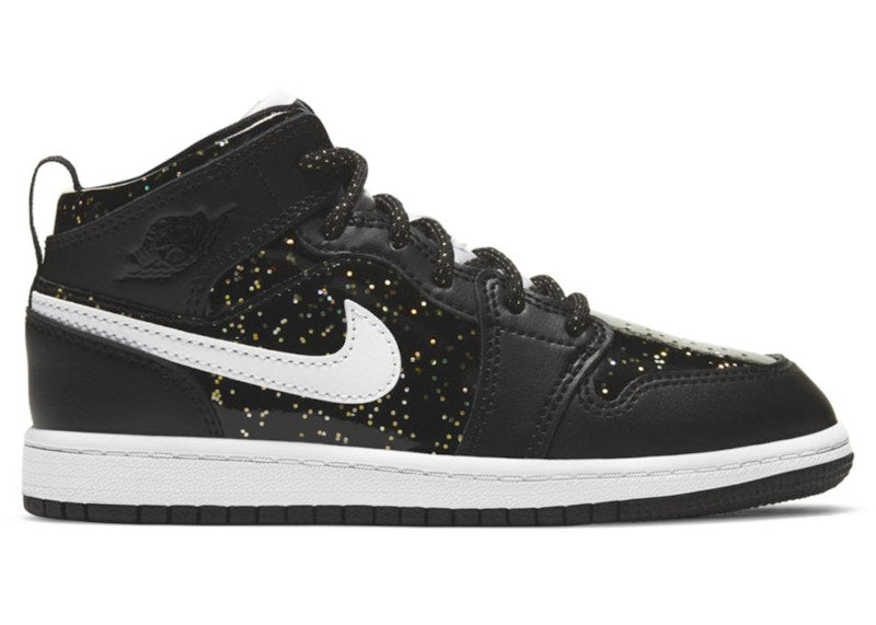 Jordan 1 Mid SE Black Glitter (PS)