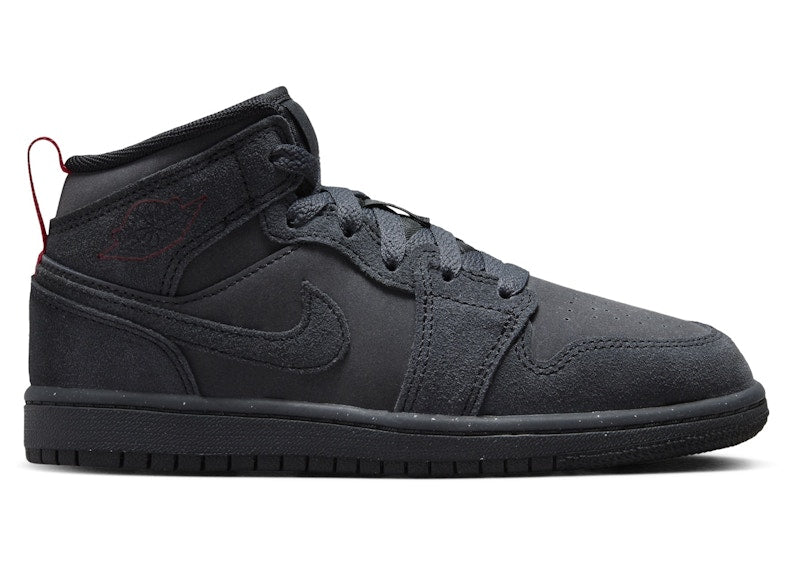 Jordan 1 Mid SE Craft Dark Smoke Grey Varsity Red Black (PS)