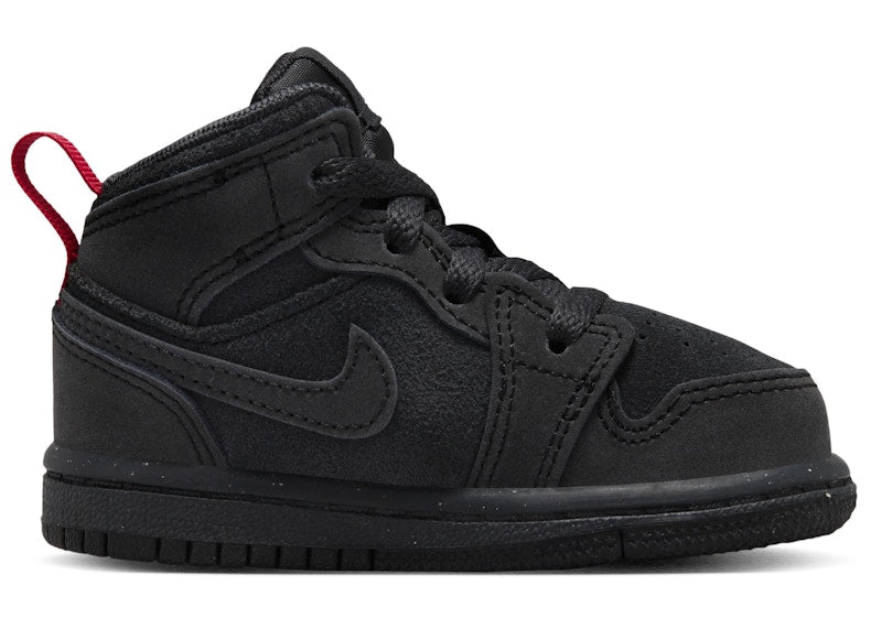 Jordan 1 Mid SE Craft Dark Smoke Grey Varsity Red Black (TD)