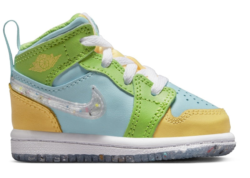 Jordan 1 Mid SE Glacier Ice Citron Pulse Action Green White (TD)