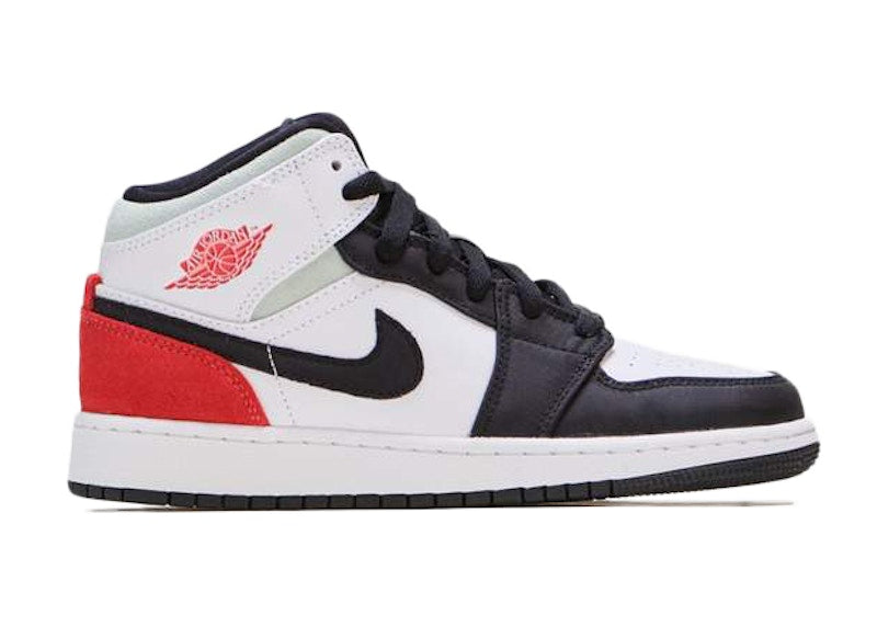 Jordan 1 Mid SE White Black Red Spruce (GS)