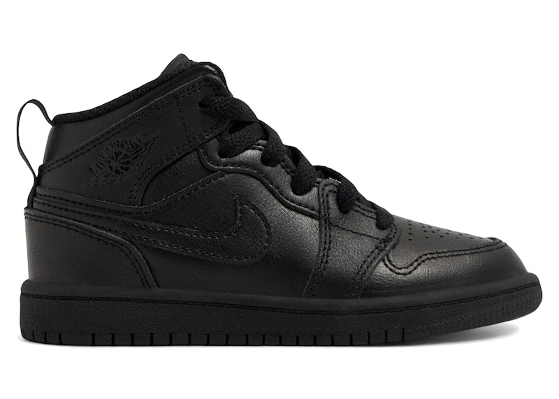 Jordan 1 Mid Triple Black (PS)