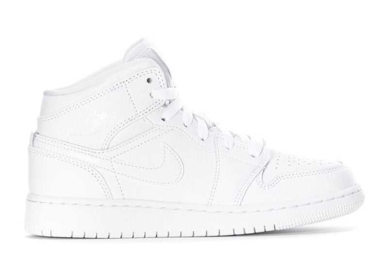 Jordan 1 Mid Triple White (2019) (GS)