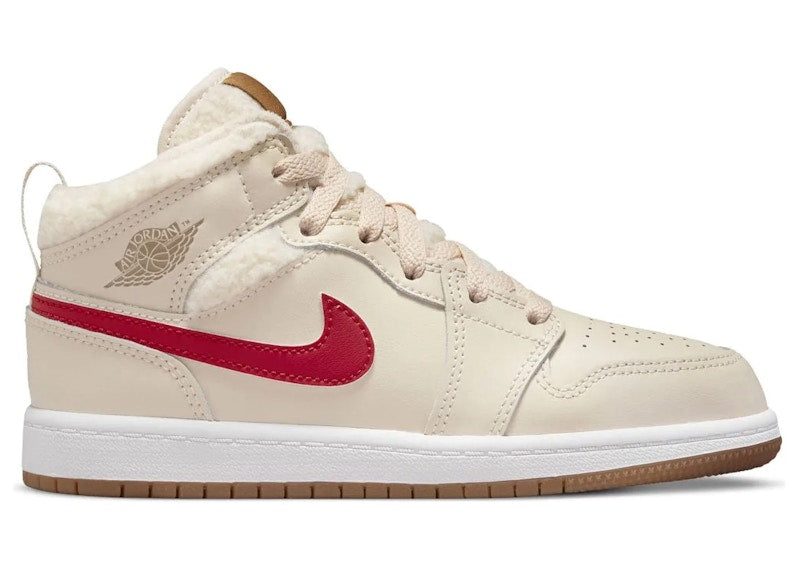 Jordan 1 Mid Utility Fleece Pearl White (PS)