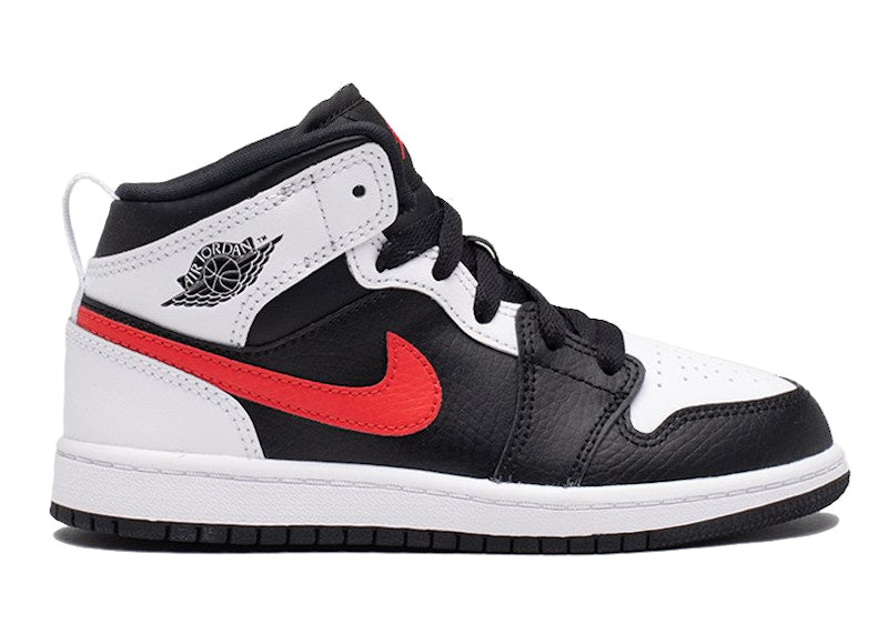 Jordan 1 Mid White Black Chile Red (PS)