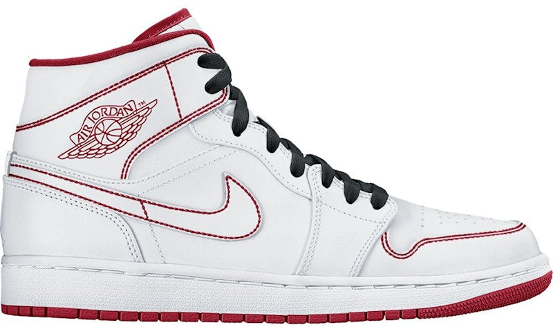 Jordan 1 Mid White Gym Red (GS)