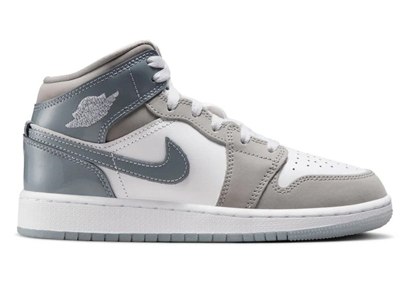 Jordan 1 Mid White Medium Cool Grey (GS)