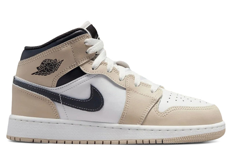 Jordan 1 Mid White Off Noir Rattan (GS)
