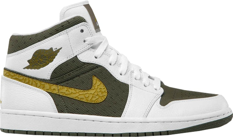 Jordan 1 Phat Mid White Peat Moss Cargo Khaki