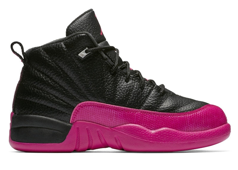 Jordan 12 Retro Black Metallic Silver Deadly Pink (PS)