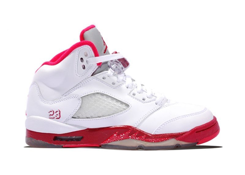 Jordan 5 Retro White Scarlet Fire (GS)