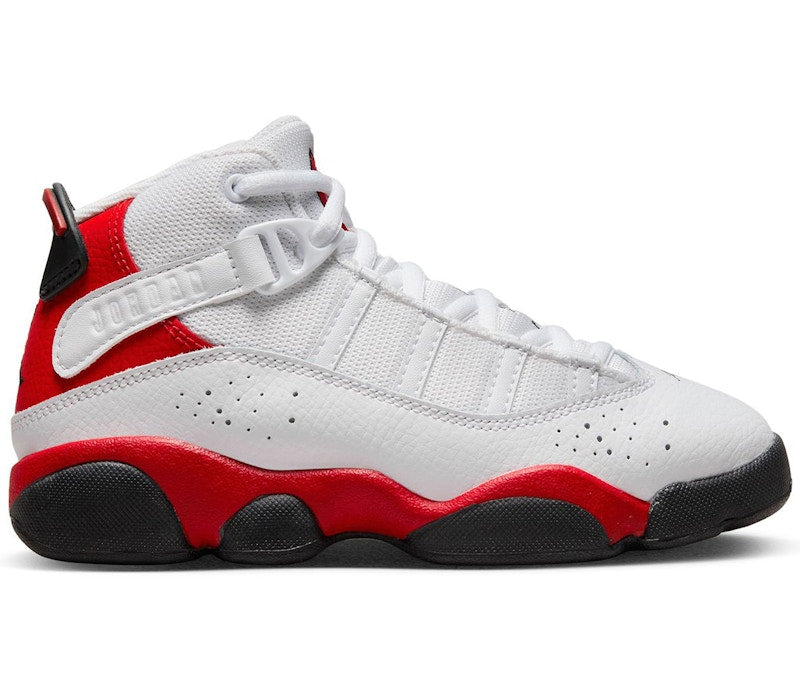 Jordan 6 Rings White Black University Red (PS)