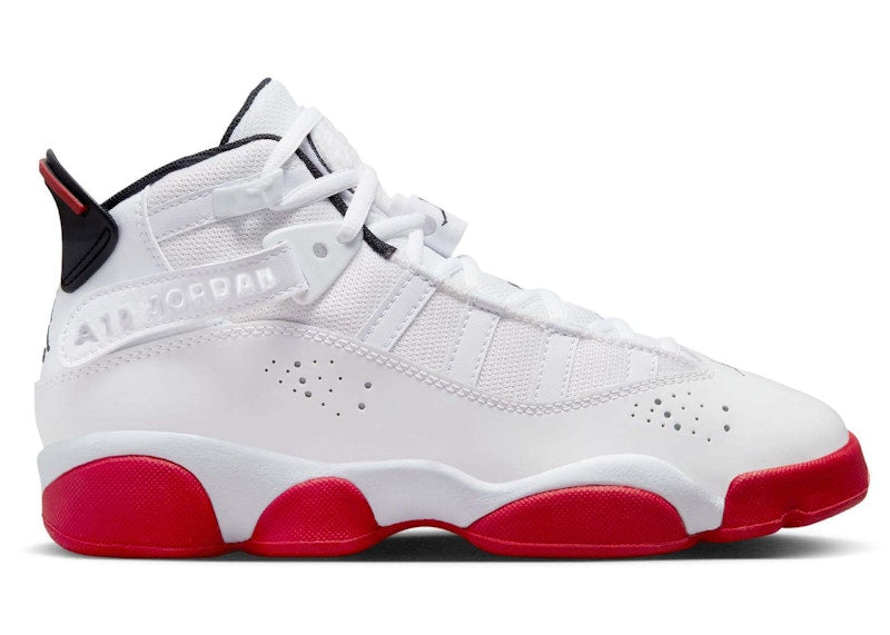 Jordan 6 Rings White University Red (GS)