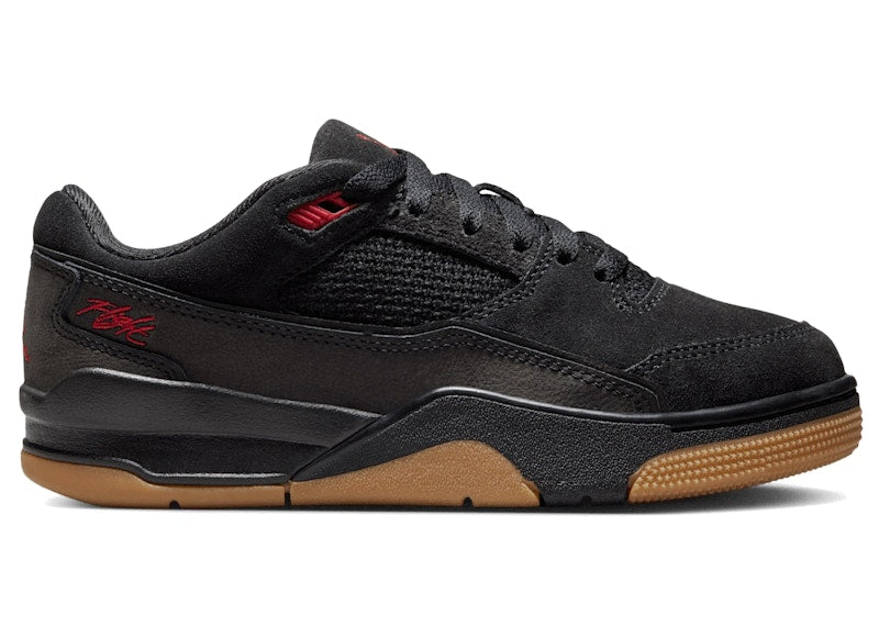 Jordan Flight Court Black Gum Medium Brown Varsity Red (GS)