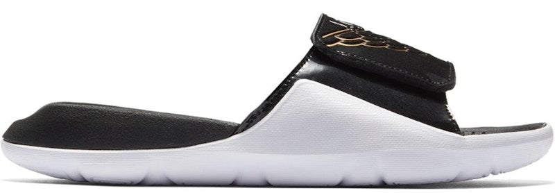 Jordan Hydro 7 Slide Black Metallic Gold White (GS)