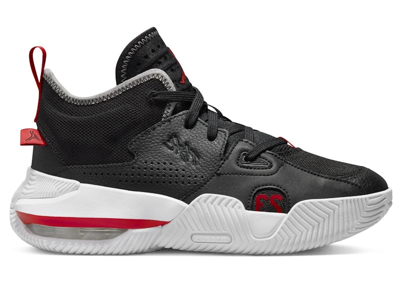 Jordan Stay Loyal 2 Black University Red Wolf Grey White (GS)