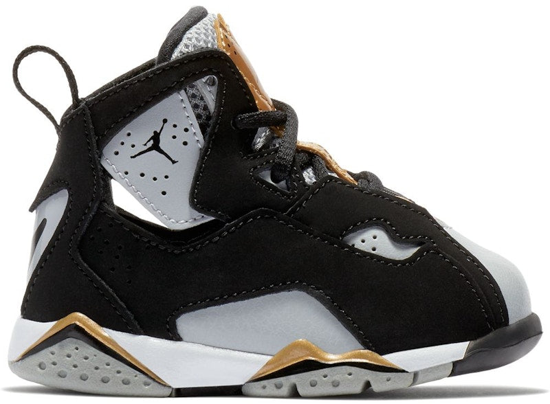 Jordan True Flight Black Wolf Grey Metallic Gold (TD)