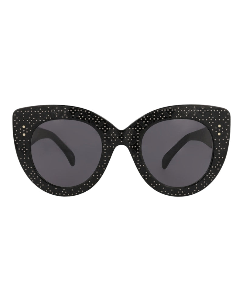 Alaia Cat Eye-Frame Acetate Sunglasses Black Black Grey (AA0042S-30008459-001)