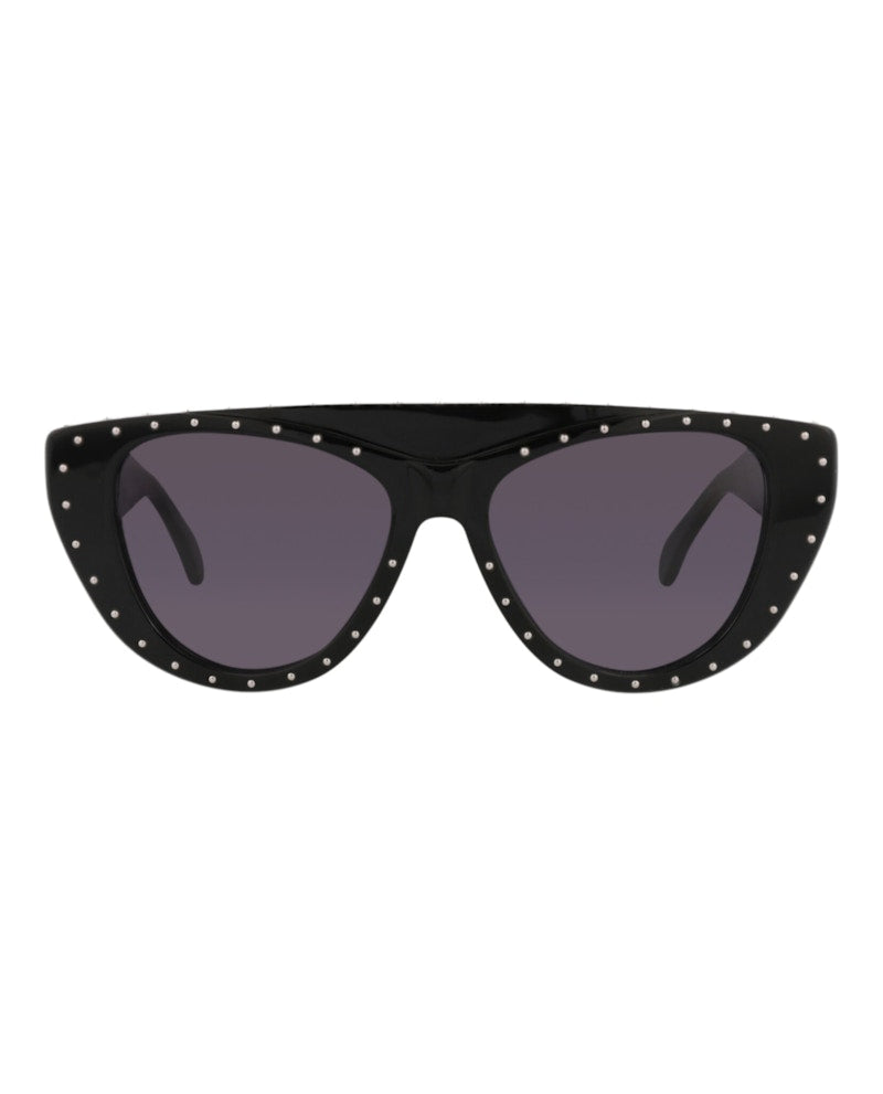 Alaia Cat Eye-Frame Acetate Sunglasses Black Black Grey (AA0053S-30010093-002)