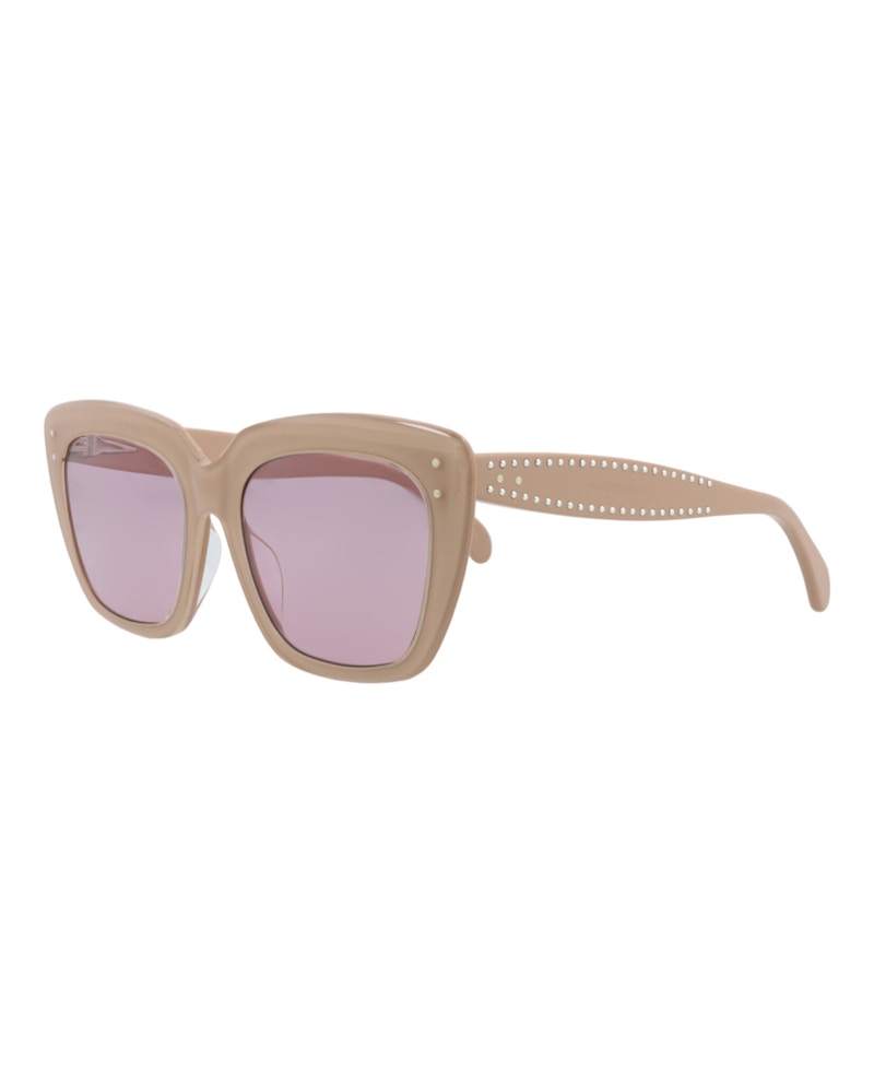 Alaia Square-Frame Acetate Sunglasses Nude Violet (AA0050S-30010089-003)