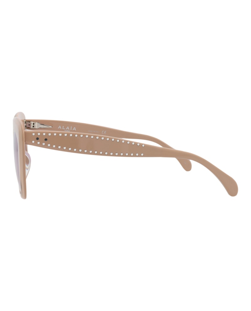 Alaia Square-Frame Acetate Sunglasses Nude Violet (AA0050S-30010089-003)