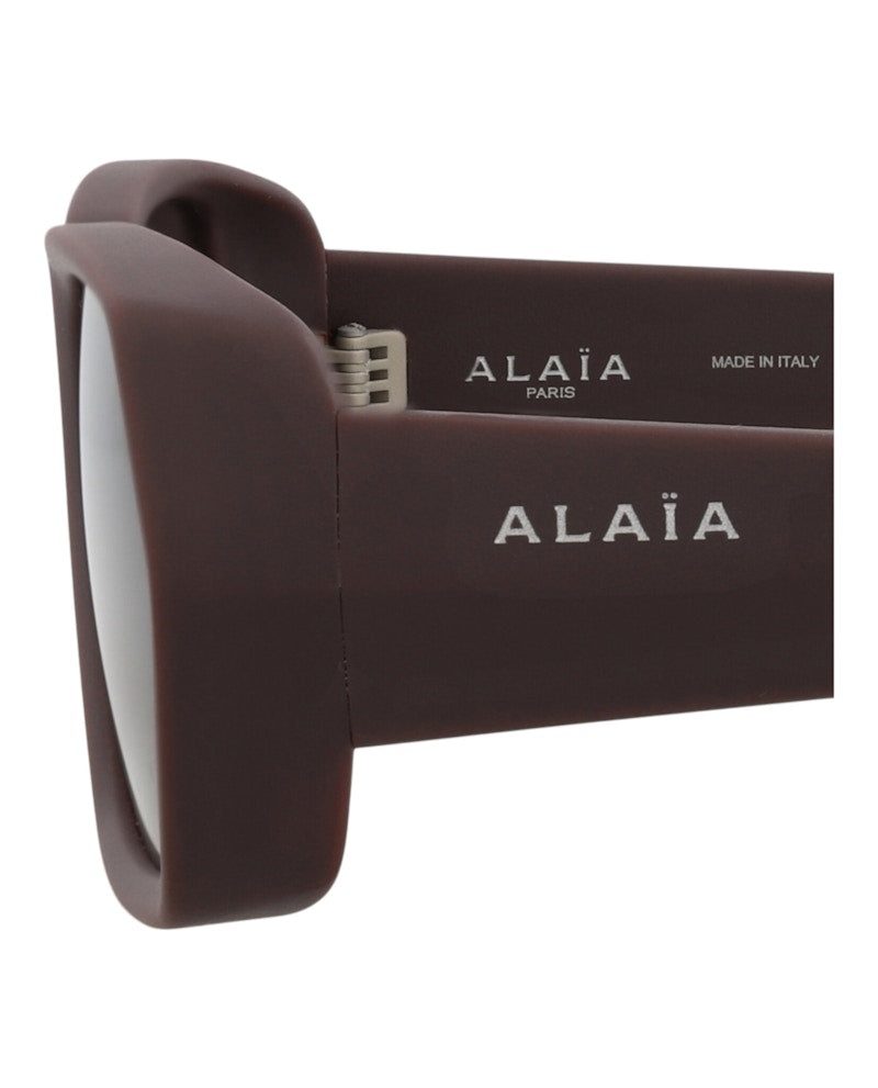 Alaia Square-Frame Recycled Acetate Sunglasses Burgundy Burgundy Grey (AA0082S-30015371-003)