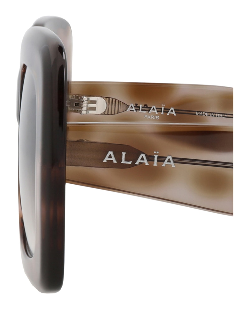 Alaia Square-Frame Recycled Acetate Sunglasses Havana Havana Grey (AA0065S-30014218-004)