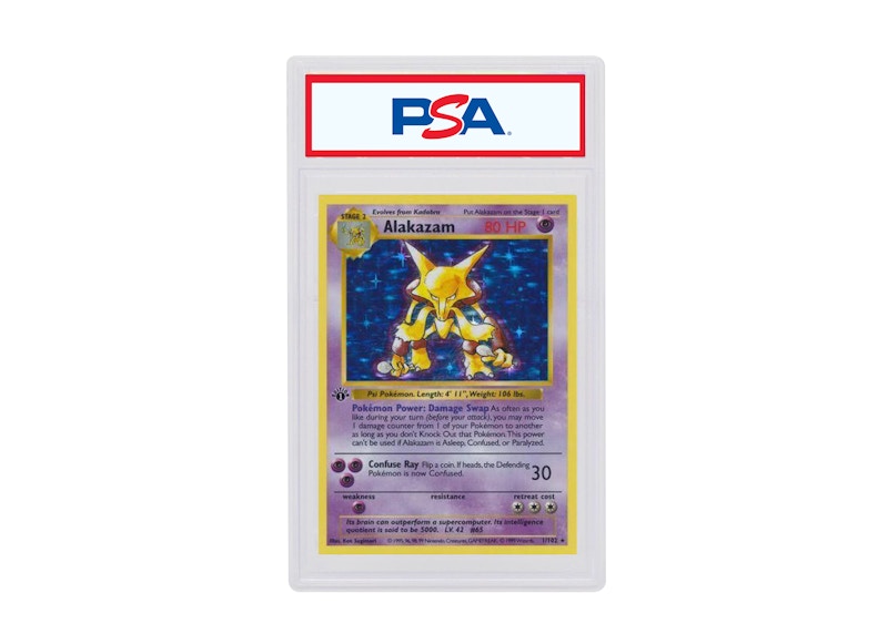 Alakazam-Holo 1999 Pokemon TCG Base Set 1st Edition #1/102 (PSA or BGS Graded)