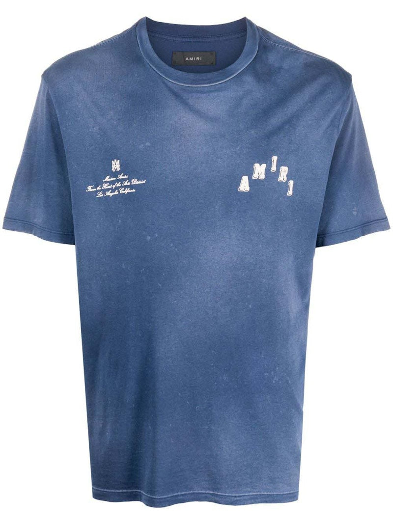 AMIRI Vintage Collegiate Tee Blue