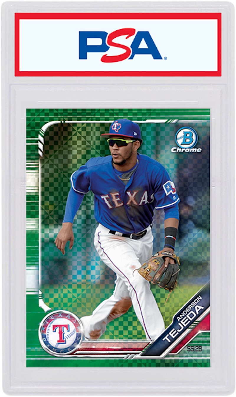 Anderson Tejeda 2019 Bowman Chrome X Green X-Fractor /31 BCP-193 (PSA or BGS Graded)