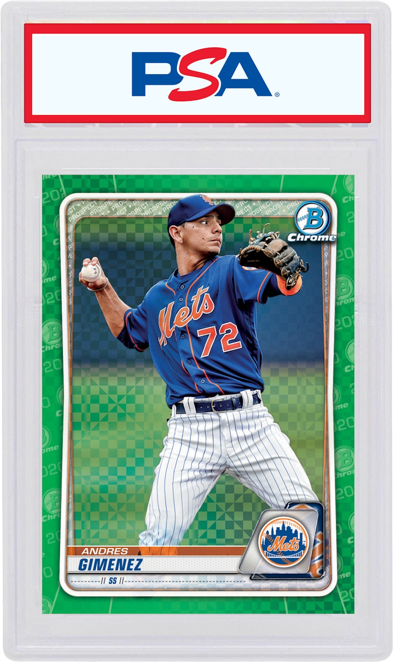 Andres Gimenez 2020 Bowman Chrome X Green X-Fractor /31 #BCP-186 (PSA or BGS Graded)