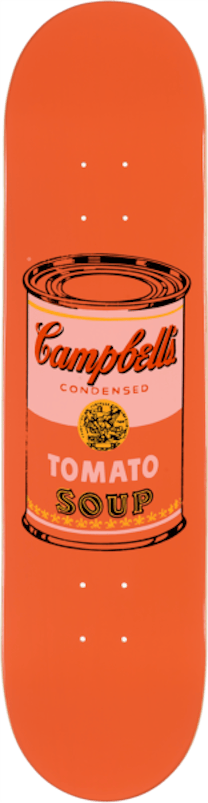 Andy Warhol Coloured Campbell's Soup Peach Skateboard Deck Orange