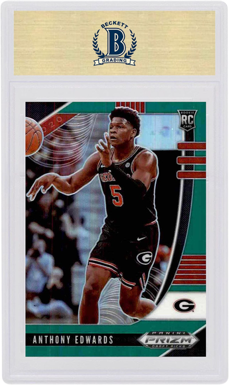 Anthony Edwards 2020-21 Panini Prizm Draft Picks Basketball Rookie Green #41 (PSA or BGS Graded)