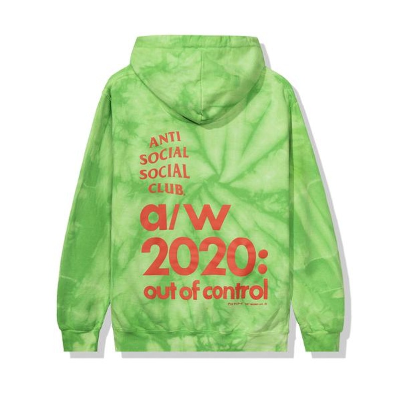Anti Social Social Club 2020 Hoodie Tie Dye Green