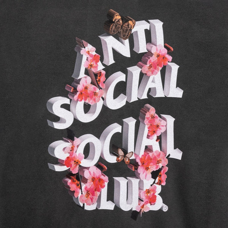 Anti Social Social Club 3.0 Pigment Dye Crewneck Black