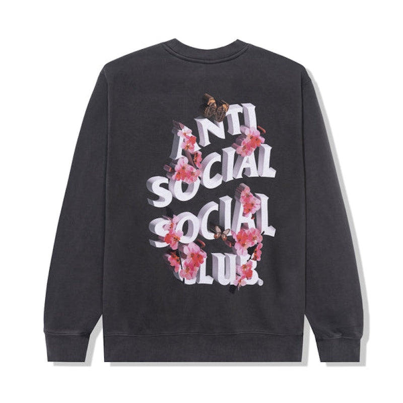 Anti Social Social Club 3.0 Pigment Dye Crewneck Black