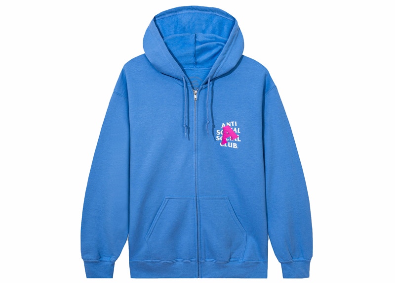 Anti Social Social Club A Is For Zip Hoodie Blue