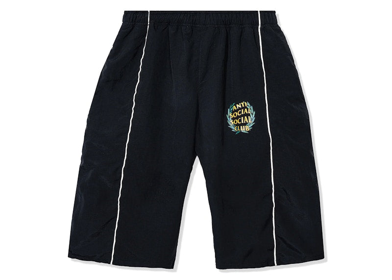 Anti Social Social Club ASSC Baggy Track Shorts Black